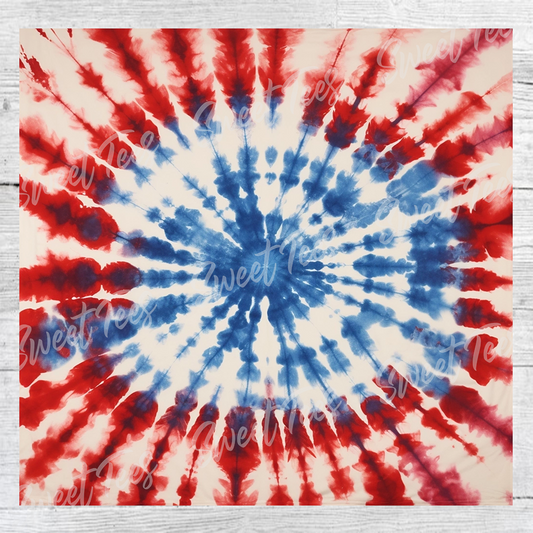 4th of July Tie Dye Tumbler Sublimation Transfer